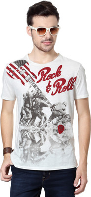 

SF Jeans by Pantaloons Solid Men's Round Neck White T-Shirt, Off white