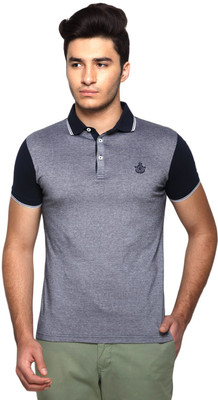 

Blackberrys Striped Men's Polo Neck Dark Blue T-Shirt, Navy