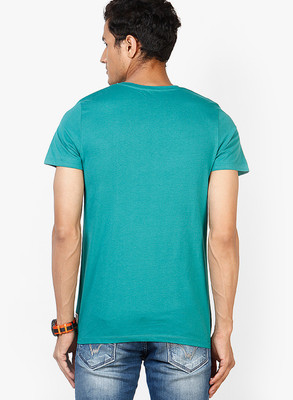 

Jack & Jones Graphic Print Men's Round Neck Green T-Shirt, Bayou
