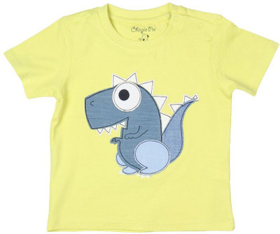 

Chirpie Pie by Pantaloons Boys Applique T Shirt(Yellow, Pack of 1, Lemon yellow