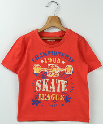 

Beebay Boys Printed T Shirt(Red, Pack of 1)