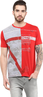 

Fritzberg Printed Men's Round Neck Red T-Shirt