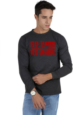 

SayItLoud Graphic Print Men's Round Neck Grey T-Shirt
