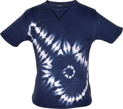 

Gkidz Boys Printed Cotton T Shirt(Dark Blue, Pack of 1, Navy