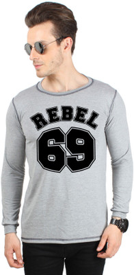 

SayItLoud Graphic Print Men's Round Neck Grey T-Shirt