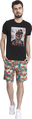 

Jack & Jones Printed Men's Round Neck Black T-Shirt