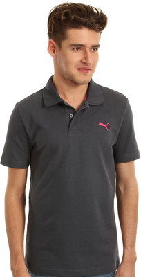 

Puma Solid Men' Polo Neck Grey T-Shirt, Ombre blue