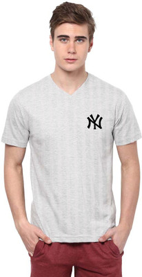 

Cool Club Solid Men's V-neck Grey T-Shirt