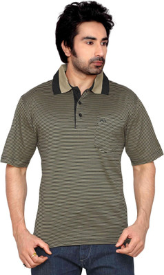 

Thinc Striped Men' Polo Neck Black, Beige T-Shirt