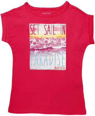 

Nautica Girls Printed T Shirt(Purple, Magenta