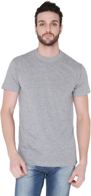 

Joke Tees Solid Men's Round Neck Grey T-Shirt, Grey milange