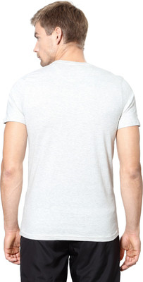 

Ajile by Pantaloons Printed Men's Round Neck Grey T-Shirt, Oat melange