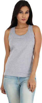 

Mighty Mojo Solid Women's Round Neck Grey T-Shirt