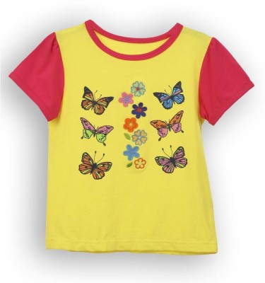 

Lilliput Girls Graphic Print T Shirt(Yellow