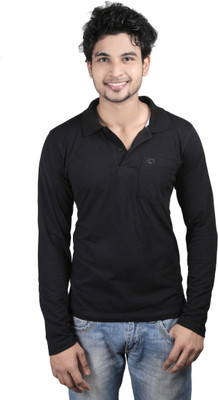 

Spur Solid Men's Polo Neck Black T-Shirt