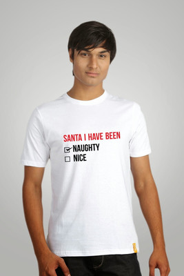 

Campus Sutra Printed Men Round Neck White T-Shirt