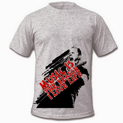 

SayItLoud Graphic Print Men' Round Neck Grey T-Shirt