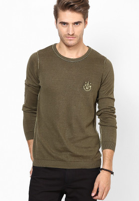 

Jack & Jones Solid Men's Round Neck Dark Green T-Shirt, Olive night