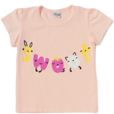 

Camey Girls Printed T Shirt(Multicolor