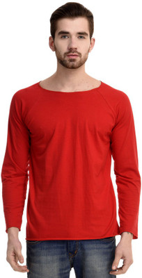 

Mi Moda Solid Men's Round Neck Red T-Shirt