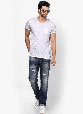 

Jack & Jones Solid Men's Round Neck White T-Shirt