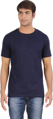 

Ap'pulse Solid Men' Round Neck Dark Blue T-Shirt, Navy