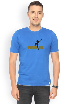 

Campus Sutra Solid Men Round Neck Blue T-Shirt, Royal blue