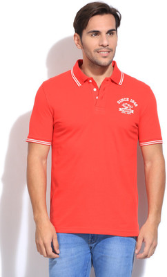 

Puma Solid Men's Polo Neck Red T-Shirt, Puma red