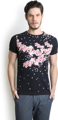 

Blackberrys Printed Men's Round Neck Black T-Shirt