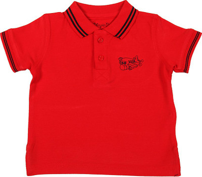 

Chirpie Pie by Pantaloons Boys Solid T Shirt(Red, Pack of 1