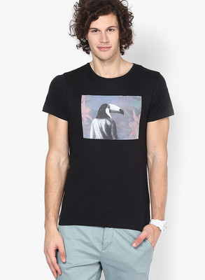 

Jack & Jones Graphic Print Men's Round Neck Black T-Shirt