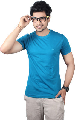 

Spur Solid Men's Round Neck Blue T-Shirt