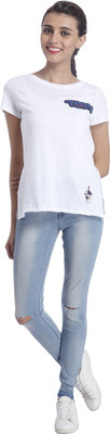 

Only Solid Women's Round Neck White T-Shirt