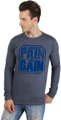 

SayItLoud Printed Men's Round Neck Grey T-Shirt, Dark grey