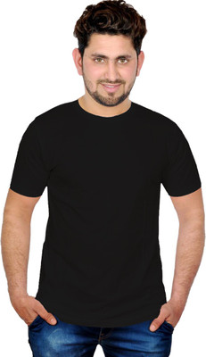 

INKIT Solid Men's Round Neck Black T-Shirt