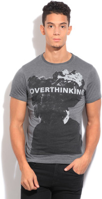 

Pepe Jeans Printed Men's Round Neck Grey T-Shirt