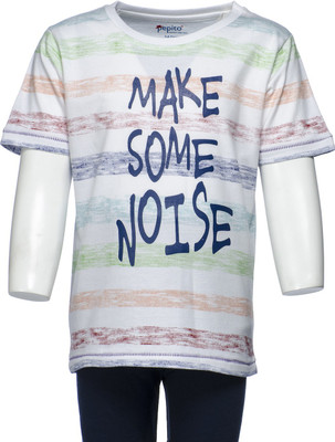 

Pepito Boys Printed Cotton T Shirt(Multicolor, Pack of 1