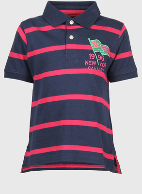 

Chalk by Pantaloons Boys Striped T Shirt(Blue, Pack of 1, Navy