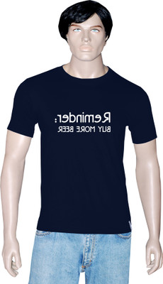 

Tshirt.in Graphic Print Men's Round Neck Dark Blue T-Shirt, Navy