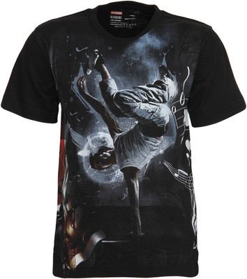 

Fritzberg Boys Graphic Print T Shirt(Black, Ebony black
