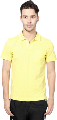

Ajile by Pantaloons Solid Men' Polo Neck Yellow T-Shirt, Lemon yellow