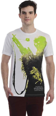 

Star Wars Printed Men's Round Neck White T-Shirt