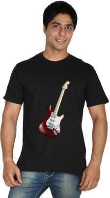 

Trendster Printed Men's Round Neck Black T-Shirt