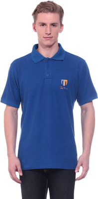 

Ted Smith Solid Men' Polo Neck Blue T-Shirt