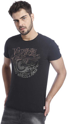 

Jack & Jones Graphic Print Men's Round Neck Blue T-Shirt, Caviar