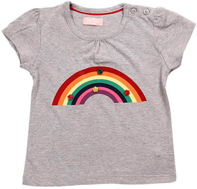 

JusCubs Girls Solid T Shirt(Grey, Grey melange
