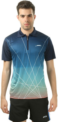 

Stag Printed Men's Polo Neck Blue, Blue T-Shirt, Dark blue