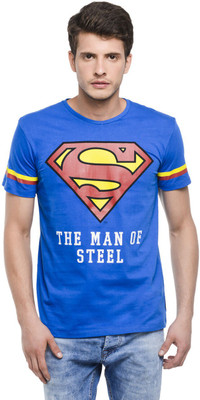 

Superman Printed Men's Round Neck Blue T-Shirt, Roya l b lu e