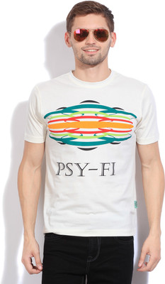 

Style Quotient Printed Men's Round Neck White T-Shirt, Off white