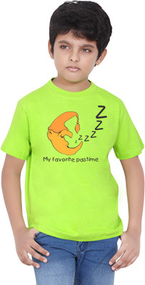 

Tantra Boys Graphic Print T Shirt(Light Green, Pack of 1), Flo green